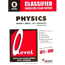 Redspot O Level Classified Physics Paper 1 Unsolved Exam Papers